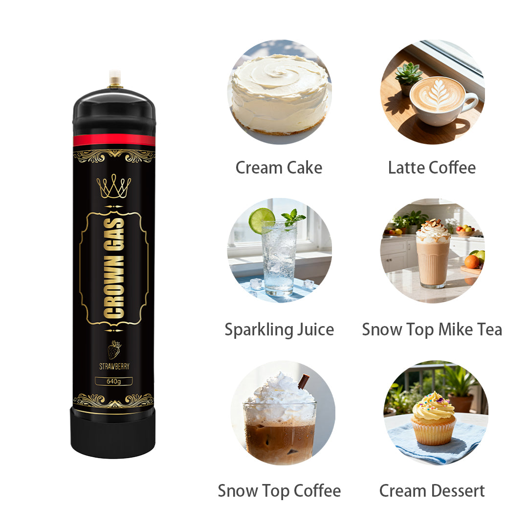 Strawberry Flavor Whipped Cream Charger 0.95L/640g (6pcs)